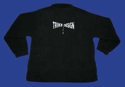 Description: Fleece - Hankschopshop logo on front, trike design logo on back