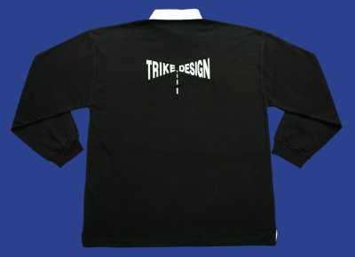 Description: Rugby Shirt - Hankschopshop logo on front, trike design logo on back